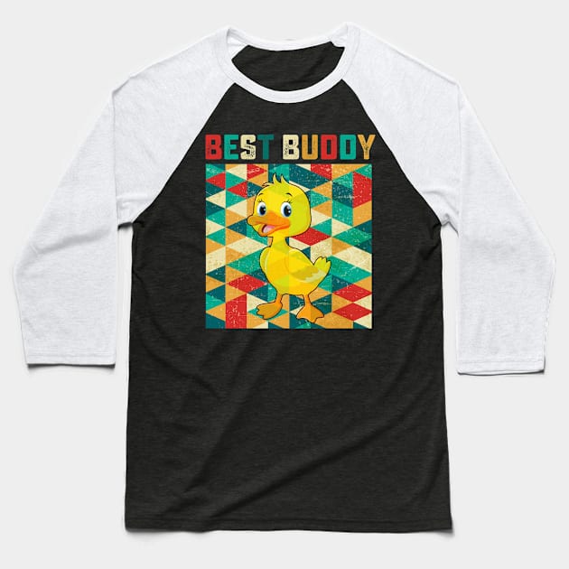 Best Buddy Duck Baseball T-Shirt by danieldamssm